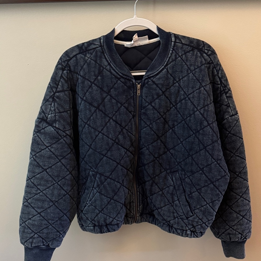 BB Dakota by Steve Madden Quilted Puffer Jacket - Dark Blue/Denim